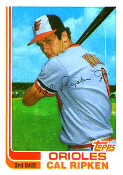 1982 Topps Traded card 98T Cal Ripken Jr.