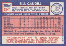 Back of 1984 Topps Traded Card