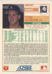 Back of 1988 Score card number 38 Tom Glavine RC