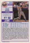 Back of 1989 Score card number 237 Craig Biggio RC