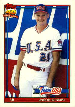 1991 Topps Traded Card 45T Jason Giambi