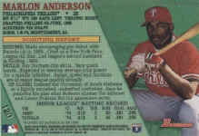 Back of 1996 Bowman Card