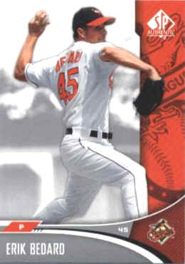 2006 SP Authentic Card 1 Erik Bedard 