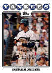 2008 Topps Card 455 Derek Jeter