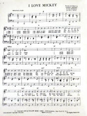 "I Love Mickey" Sheet Music