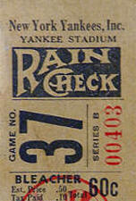 1948-1950 Bleacher Stub Header